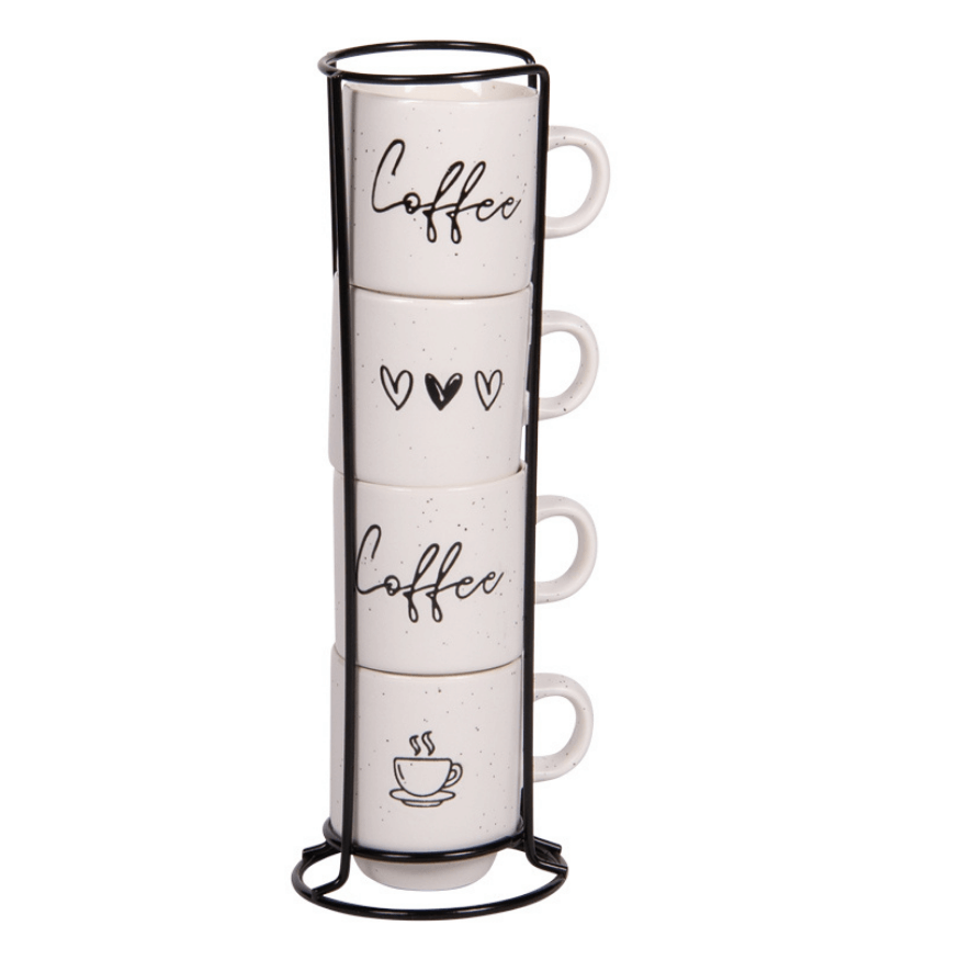 Rack 4 tasses Sweet Coffee 12 cl – Table Passion