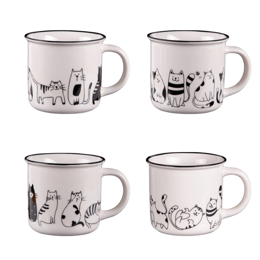 Set de 4 mugs Friends Chats 35 cl – Table Passion