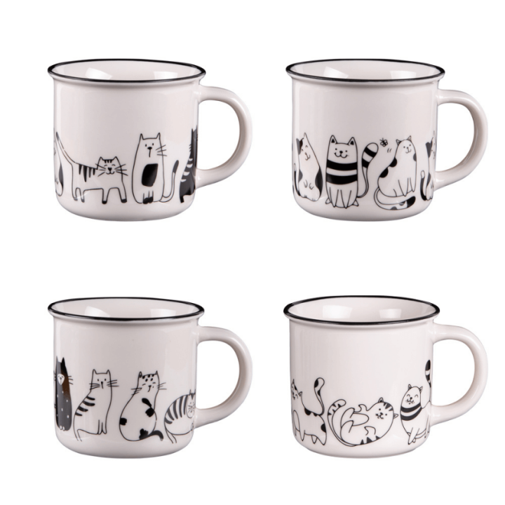 Set de 4 mugs Friends Chats 35 cl – Table Passion