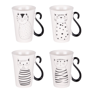 Set de 4 mugs Miaou 35cl - Table Passion
