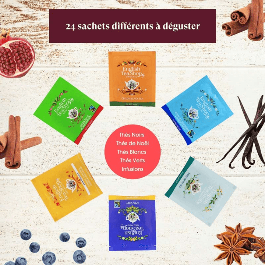 Calendrier Livre de l'Avent 24 sachets - English Tea Shop