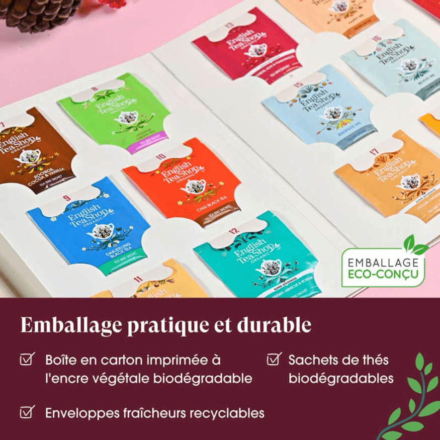 Calendrier Livre de l'Avent 24 sachets - English Tea Shop