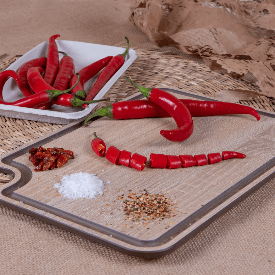 Planche à découper rigole décors bois 33x23  cm - Arcos Planche à découper rigole décors bois 33x23  cm - Arcos