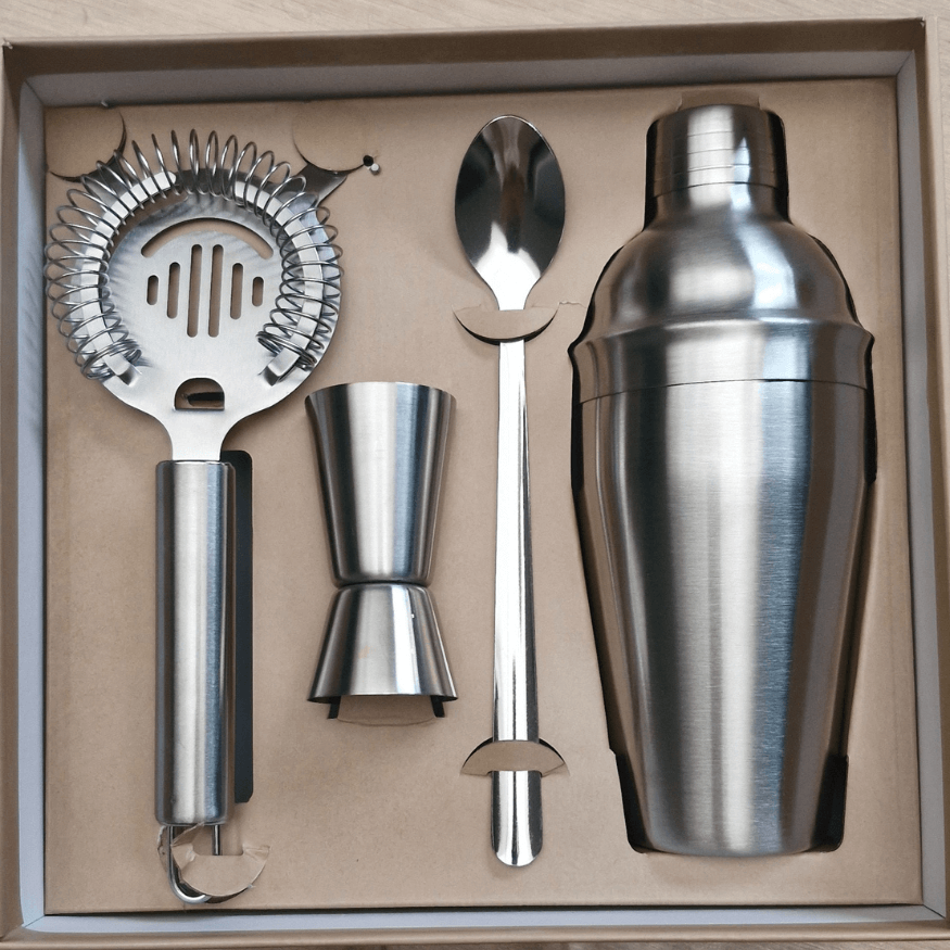 Kit pour cocktails inox – Coffret Alice Délice