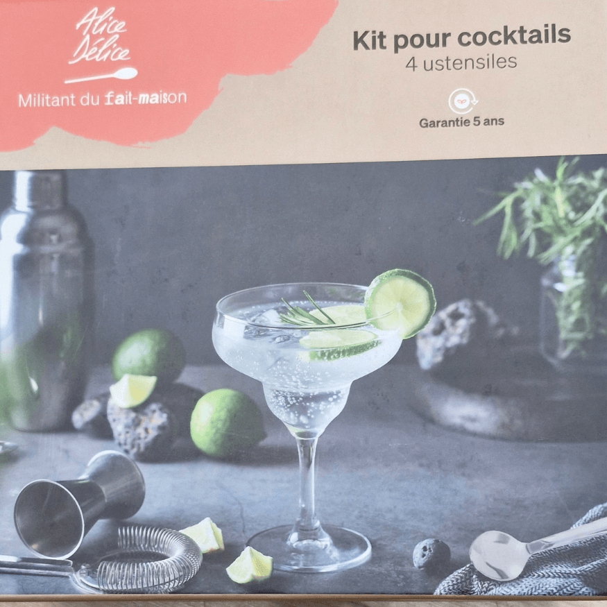 Kit pour cocktails inox – Coffret Alice Délice