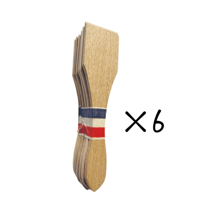 Set 6 mini spatules raclette bois PEFC – Alice Délice