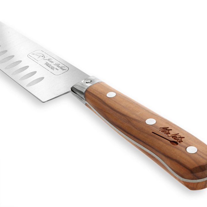 Couteau Santoku 16 cm bois d’olivier | Alice Délice