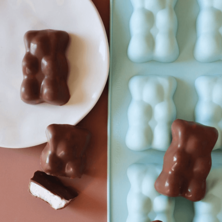 Moule à chocolat en silicone 12 oursons guimauve 4.5 x 2.5 c