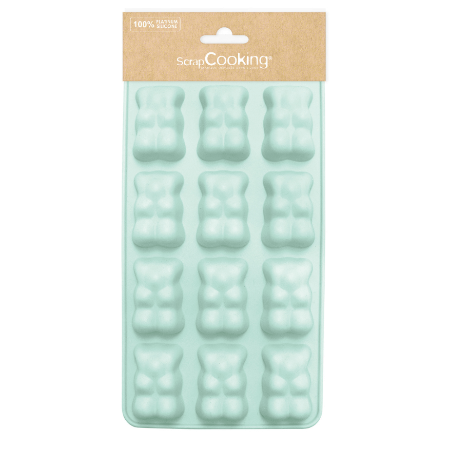 Moule à chocolat en silicone 12 oursons guimauve 4.5 x 2.5 c