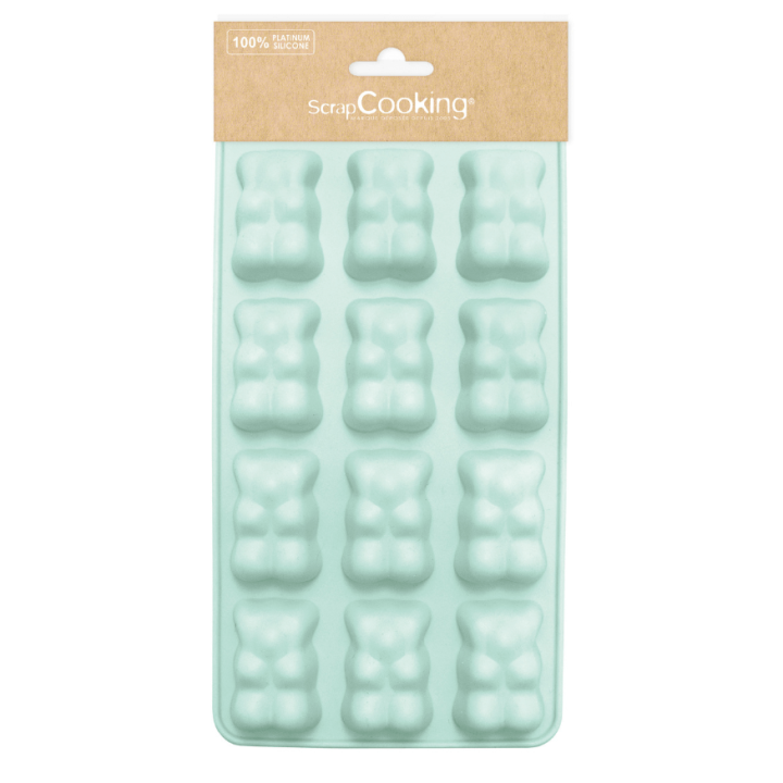 Moule à chocolat en silicone 12 oursons guimauve 4.5 x 2.5 c