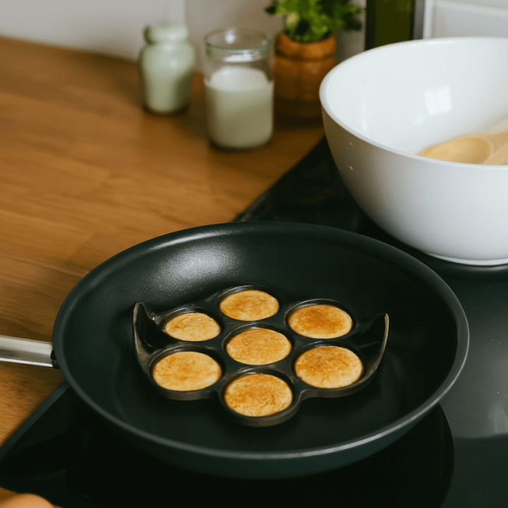 Moule à 7 mini blinis et pancakes silicone - Alice Délice