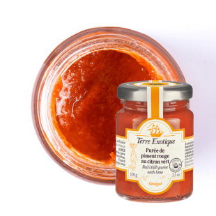 Purée Piment Rouge au Citron Vert 100 g – Terre Exotique | Alice Délice