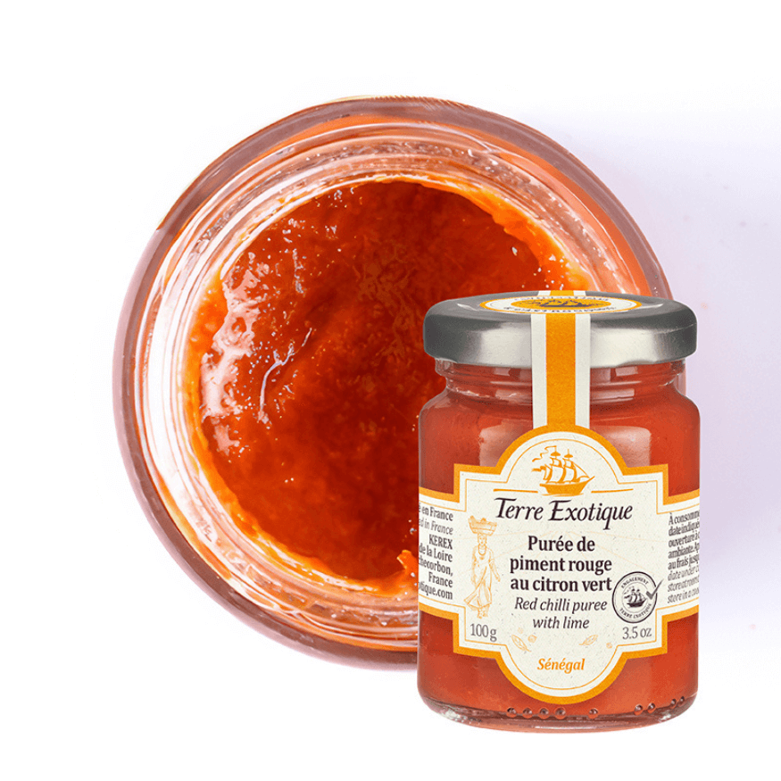 Purée Piment Rouge au Citron Vert 100 g – Terre Exotique | Alice Délice