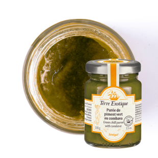 Purée Piment Vert au Combava 100 g – Terre Exotique | Alice Délice