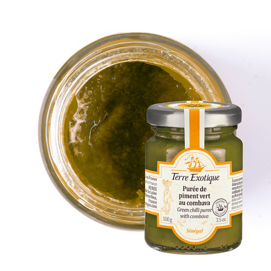 Purée Piment Vert au Combava 100 g – Terre Exotique | Alice Délice