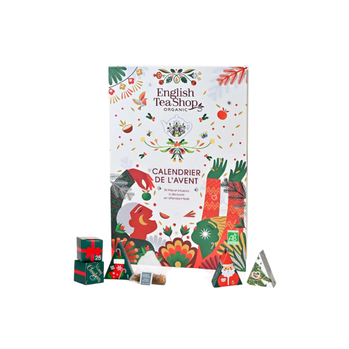 Calendrier de l'Avent Sapin de Noël 25 sachets pyramides - English Tea Shop