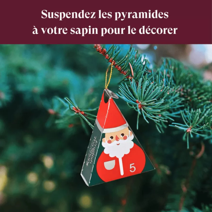 Calendrier de l'Avent Sapin de Noël 25 sachets pyramides - English Tea Shop