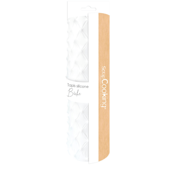 Tapis 3D silicone bûche Noël motif matelassé – ScrapCooking