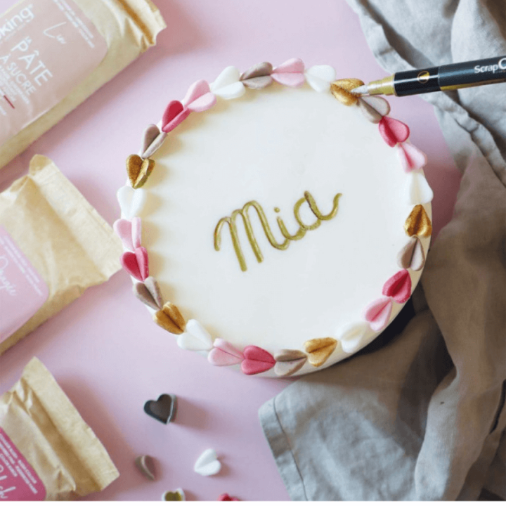 Feutre alimentaire double pointe doré – ScrapCooking