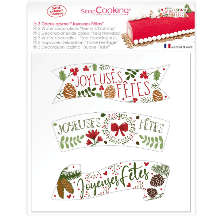 Décos azyme Joyeuses Fêtes – ScrapCooking
