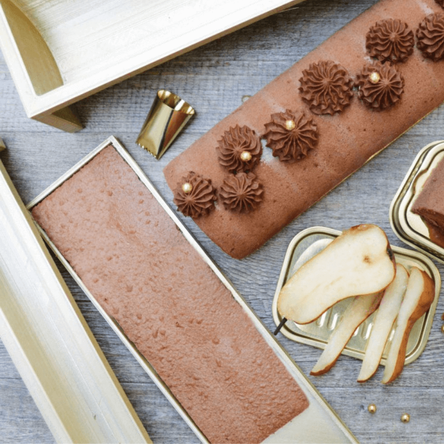 Tapis cuisson génoise bûche 30 x 8 cm – ScrapCooking