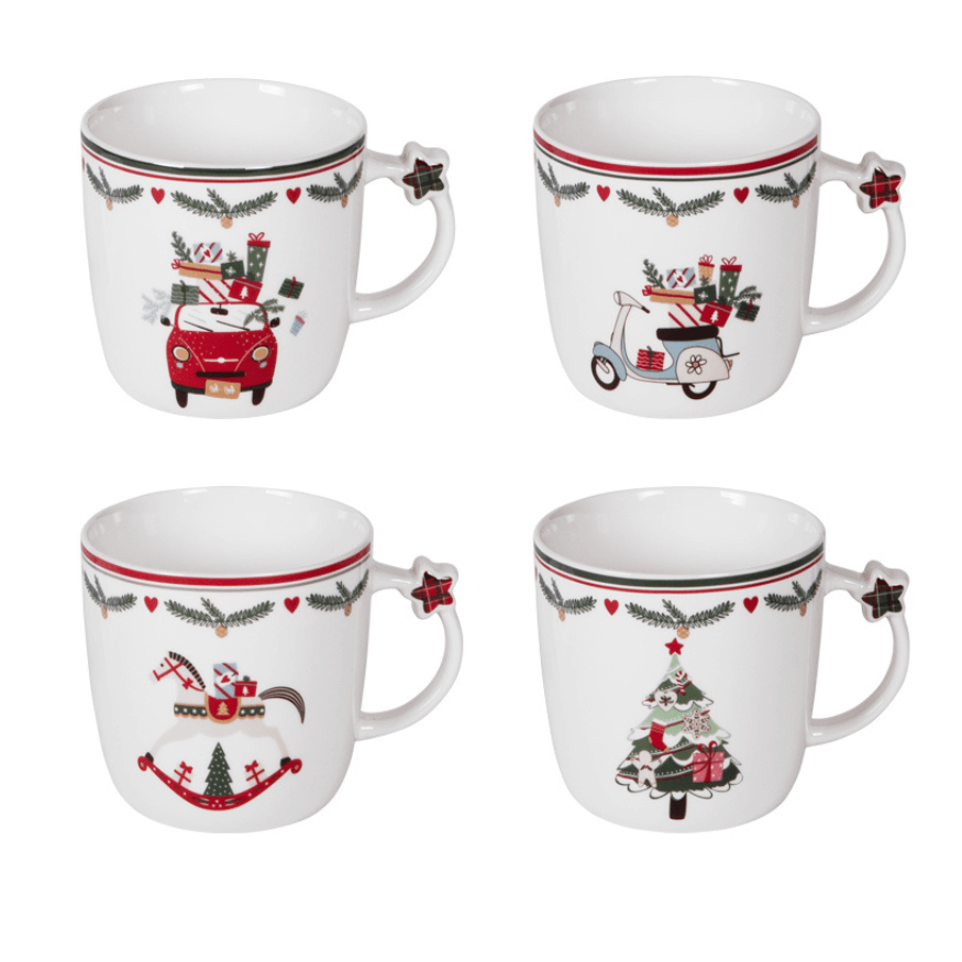Coffret 4 mugs 36 cl Joy – Table Passion | Alice Délice