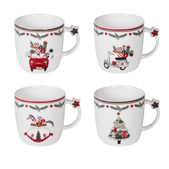 Coffret 4 mugs 36 cl Joy – Table Passion | Alice Délice