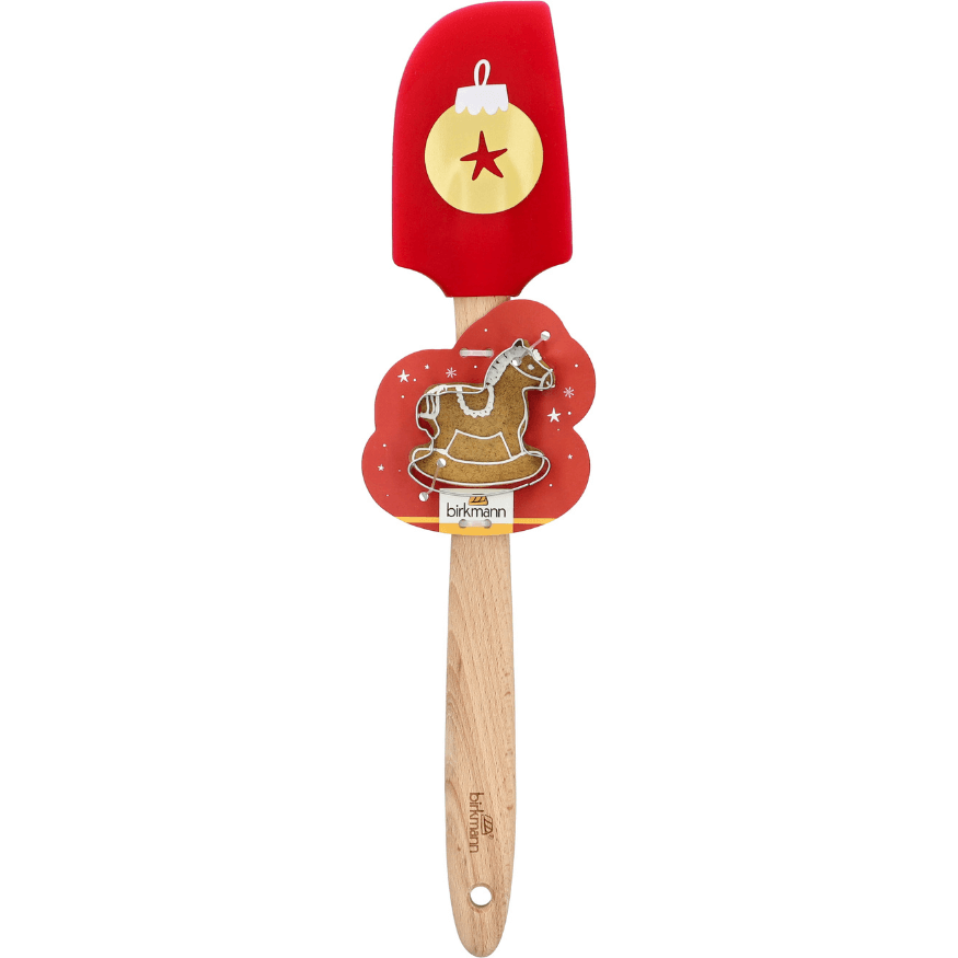 Maryse boule Noël dorée + emporte-pièce cheval Noël – Birkmann