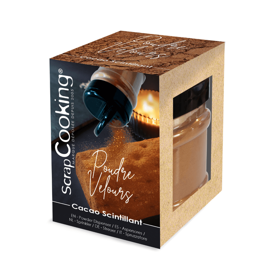 Poudre de velours cacao scintillant 80 g – ScrapCooking