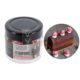 Décors comestibles Champignons rouges 30 g – Patisdecor