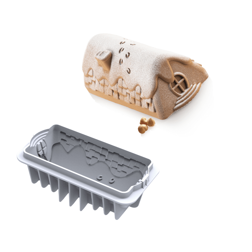 Moule à bûche Winter Cottage 1100 – Silikomart | Alice Délice