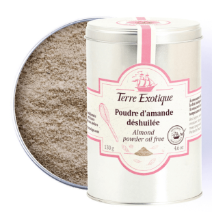 Poudre d’amande déshuilée 130 g – Terre Exotique