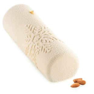 Moule en silicone bûche de Noël 3D : Snowfall 25  cm - Silik