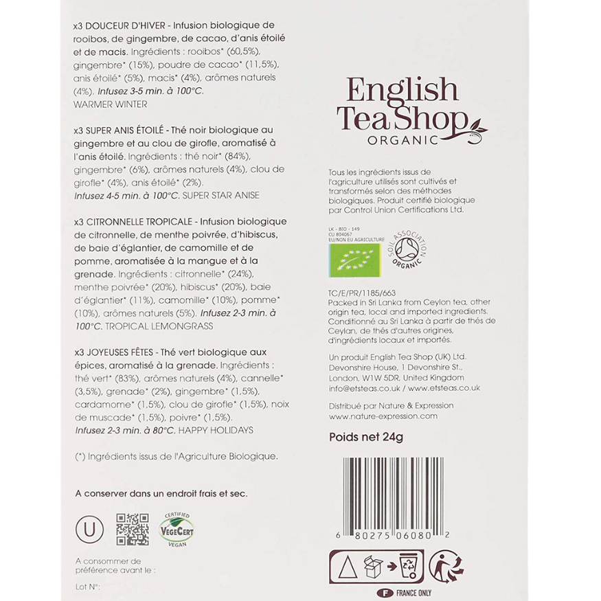 Coffret Prismes Hiver Blanc 12 sachets – English Tea Shop | Alice Délice