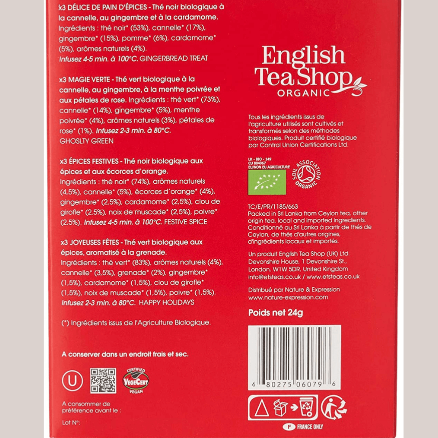Coffret Prismes Hiver Rouge 12 sachets – English Tea Shop | Alice Délice