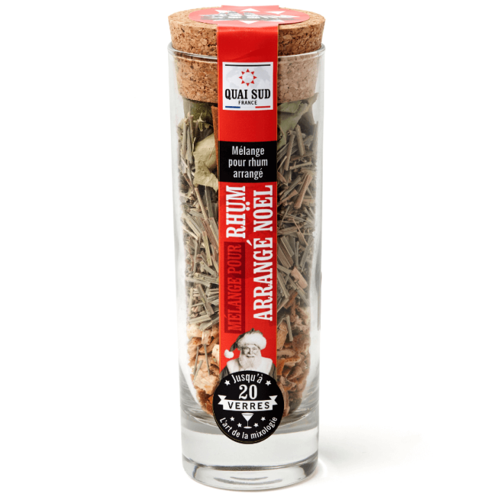 Mélange Rhum Arrangé Noël – Verre Cocktail – Quai Sud | Alice Délice