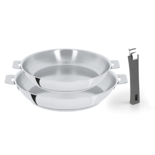 Lot 2 poêles hautes Mutine inox 24 & 28 cm - Prix spécial