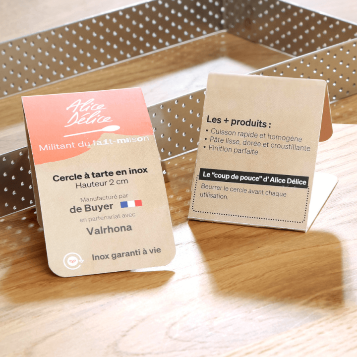 Cadre à tartelette inox 12x4 cm – Alice Délice