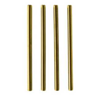 Pailles courtes inox or 14 cm – Set de 4 | Point-Virgule