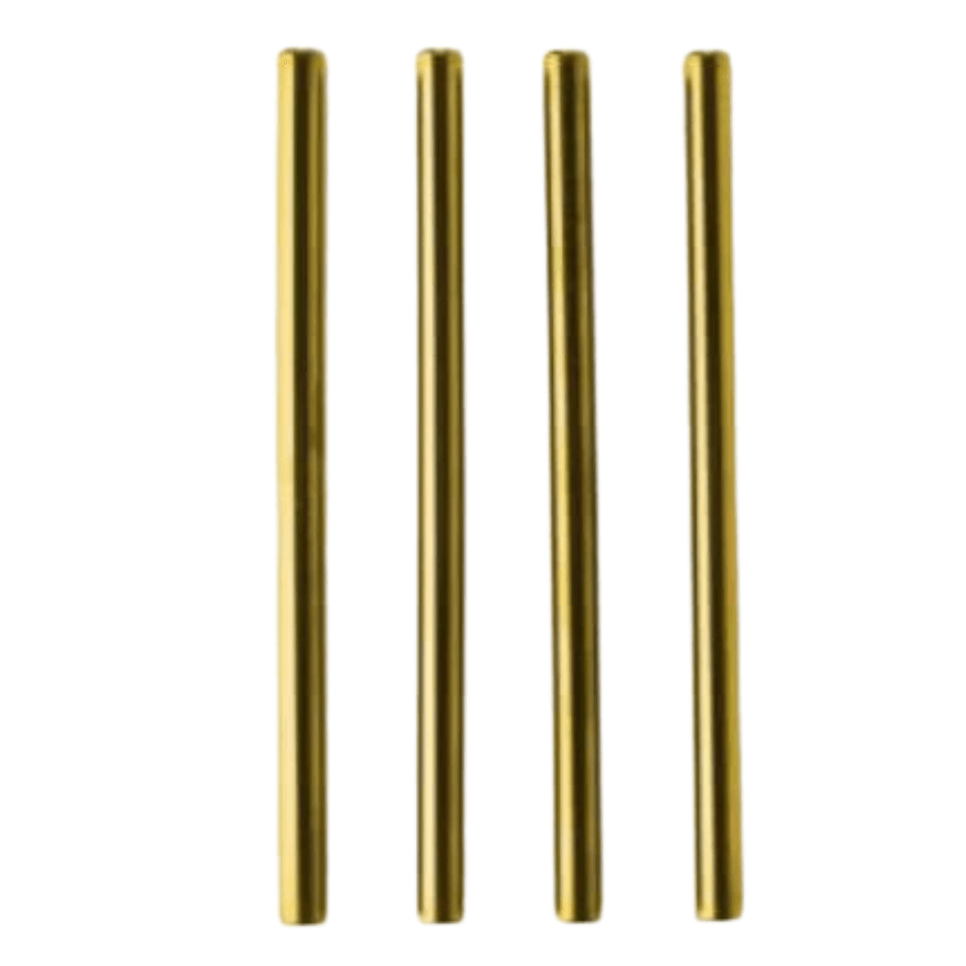 Pailles courtes inox or 14 cm – Set de 4 | Point-Virgule