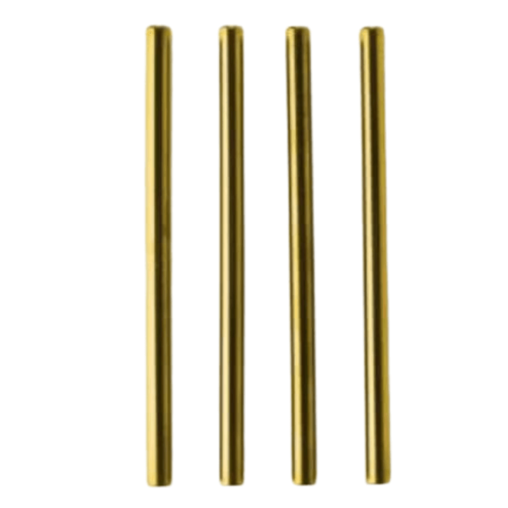 Pailles courtes inox or 14 cm – Set de 4 | Point-Virgule