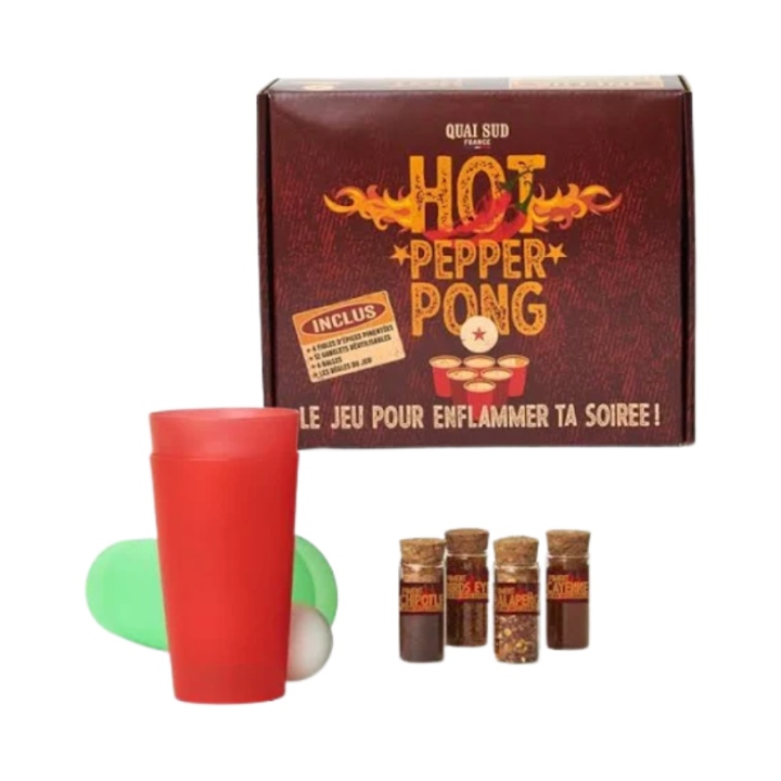Coffret Hot Pepper Pong – Quai Sud | Jeu apéro épicé et fun | Alice Délice