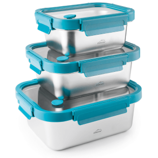 Lot de 3 boîtes hermétiques inox 800/1200/1800 ml – Lacor | Alice Délice