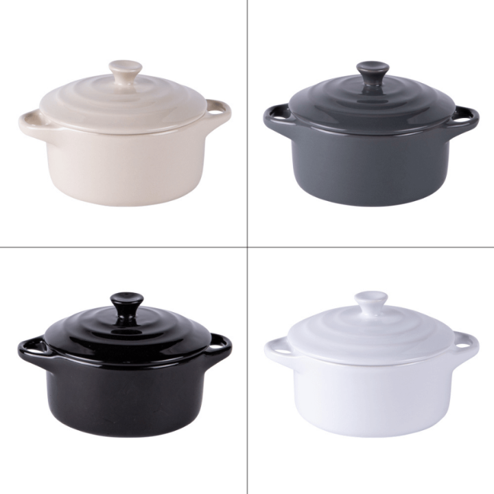 Coffret 4 mini cocottes gres 13cm Zen - Table Passion