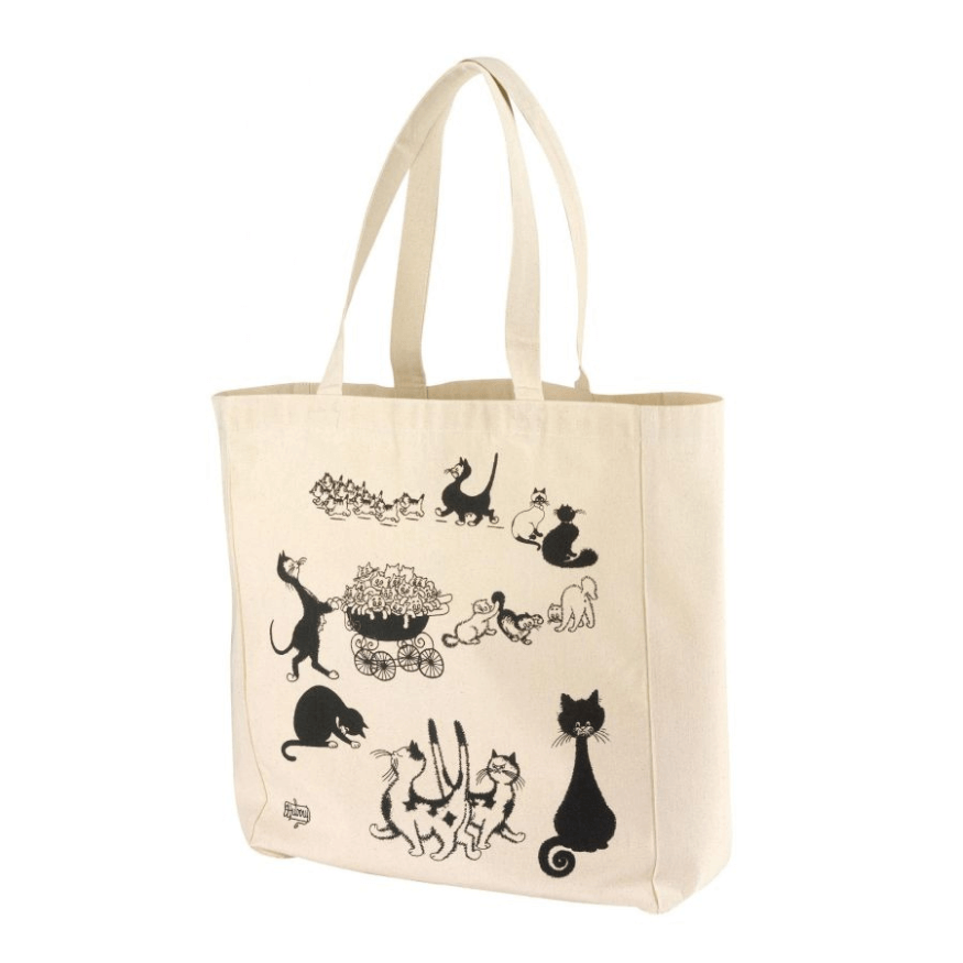 Tote bag Dubout 3 chats 40x35 écru – Winkler | Original & pratique | Alice Délice