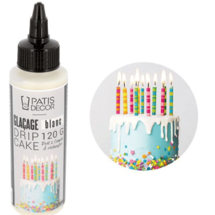 Glaçage Drip Cake blanc 120 g – Patisdecor | Décoration facile | Alice Délice