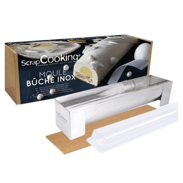 Kit moule à bûche inox + insert – ScrapCooking | Noël & pâtisserie | Alice Délice