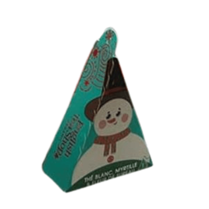 Sachet pyramide thé blanc Bonhomme de neige – English Tea Shop | Bio & festif | Alice Délice