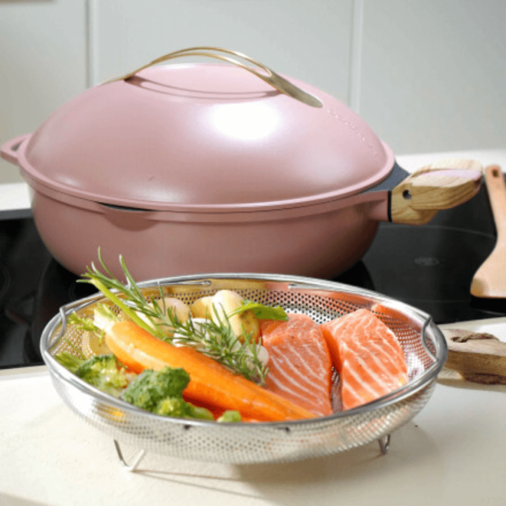 Poêle 8 en 1 La Fabuleuse 24 cm Pivoine – Cookut sans PFAS