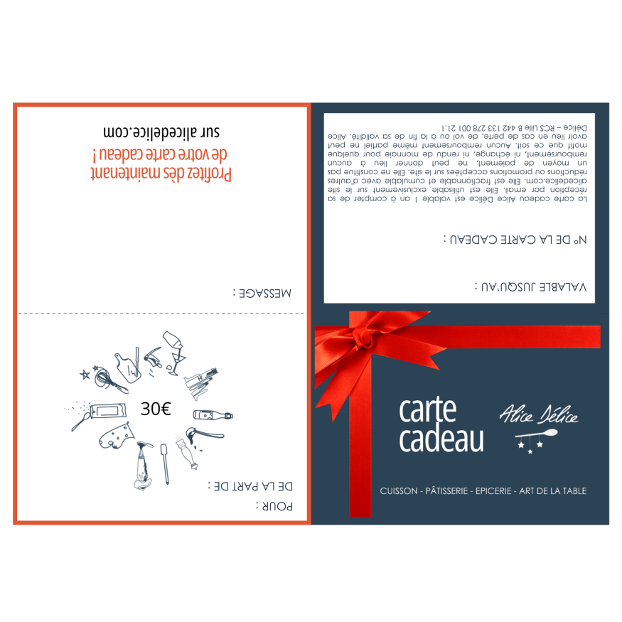 Carte Cadeau Alice Délice – Offrez le plaisir de cuisiner